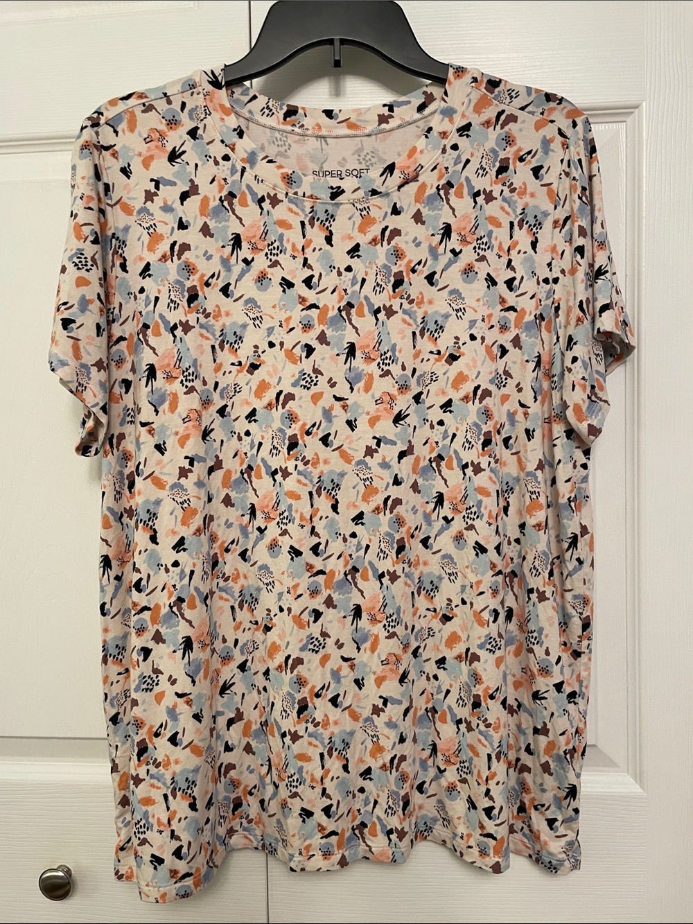 TORRID Super Soft Knit Pullover Short Sleeve Pattern Top WEAR WHAT YOU LOVE